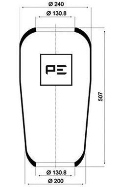 PETERS ENNEPETAL 084.013-70A Federbalg, Luftfederung für MAN F 90 LKW in Original Qualität