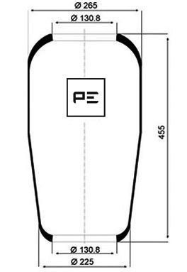 1F 26 B-1 PETERS ENNEPETAL 084.016-70A Boot, air suspension 1593 842