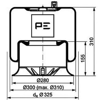 4757 N P29 PETERS ENNEPETAL 084.111-76A Boot, air suspension A942 320 32 21