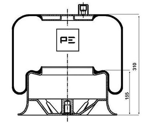 4757 N P02 PETERS ENNEPETAL 084.111-73A Boot, air suspension A974 320 04 17