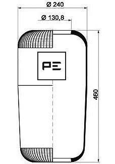 1F 21 C-5 PETERS ENNEPETAL 084.076-70A Boot, air suspension 81436010102