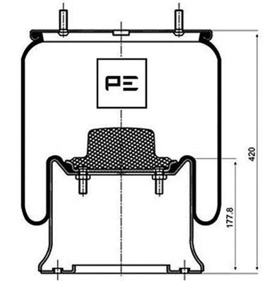 V1D 28 B-10 PETERS ENNEPETAL 084.101-72A Boot, air suspension 751082