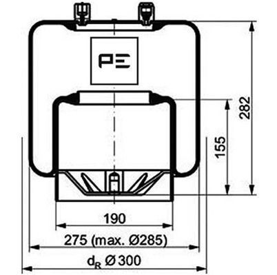 4390 N P23 PETERS ENNEPETAL 084.107-78A Boot, air suspension A942 320 5221