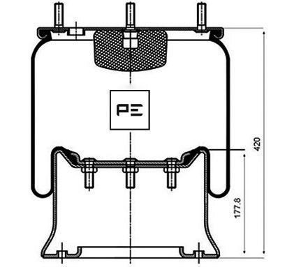 1R 14-061 PETERS ENNEPETAL 084.047-71A Boot, air suspension 1723269