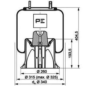 W01-M58-9131 PETERS ENNEPETAL 084.173-71A Boot, air suspension M001774