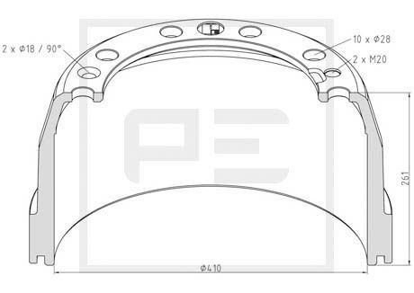 126.107-00A PETERS ENNEPETAL Distanzscheibe, Bremswelle SCANIA P,G,R,T - series