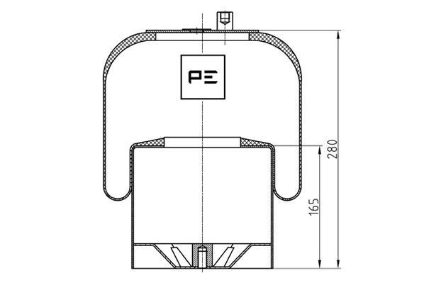 4185 N P21 PETERS ENNEPETAL 084.261-72A Boot, air suspension A942 320 3021