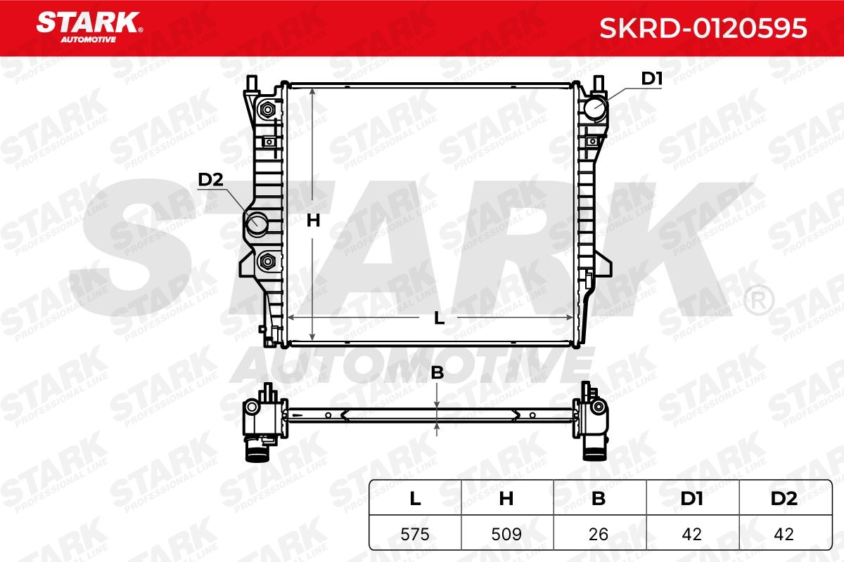 STARK Radiator, engine cooling SKRD-0120595