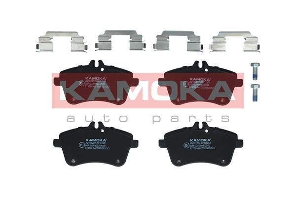 KAMOKA JQ101207 Brake pad set Front Axle, excl. wear warning contact, with accessories