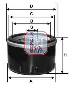SOFIMA S 7000 R Oil filter 3/4-16 UNF, with two anti-return valves, Spin-on Filter
