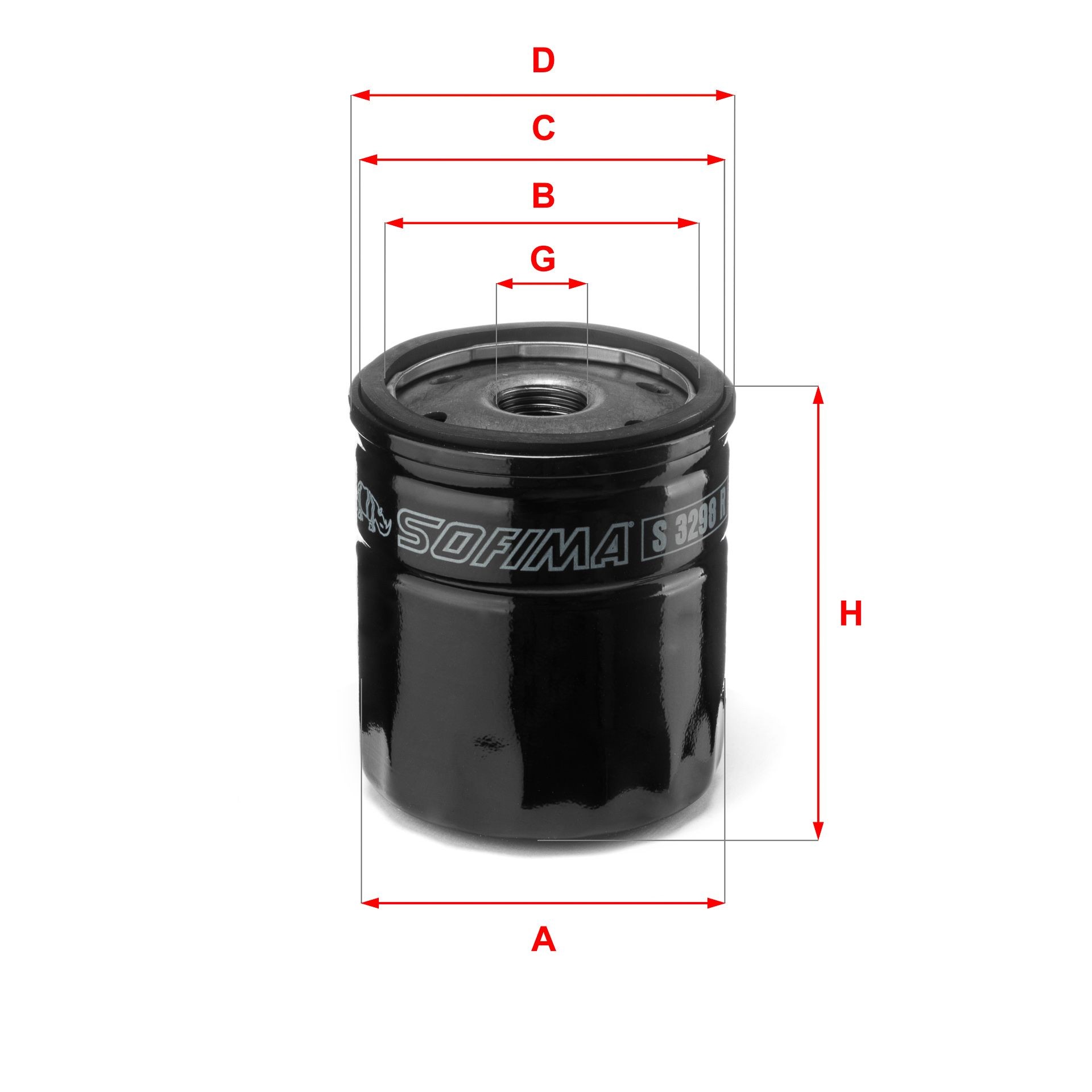 SOFIMA S3298R Oil filter 1555 451