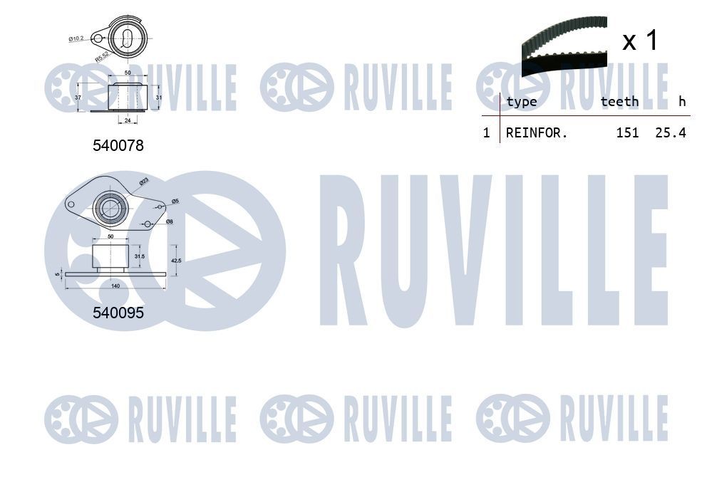 RUVILLE 70,00 mm x 33,00 mm Width: 33,00mm Tensioner Lever, v-ribbed belt 57443 buy