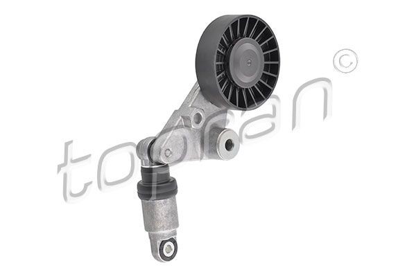 TOPRAN 205 733 Tensioner pulley with holder, with tensioner arm, tensioner pulley
