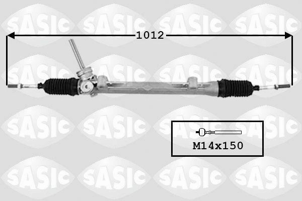Steering rack SASIC Mechanical, for vehicles without power steering, with axle joint, without ball joints, M14X1,5 - 4006205