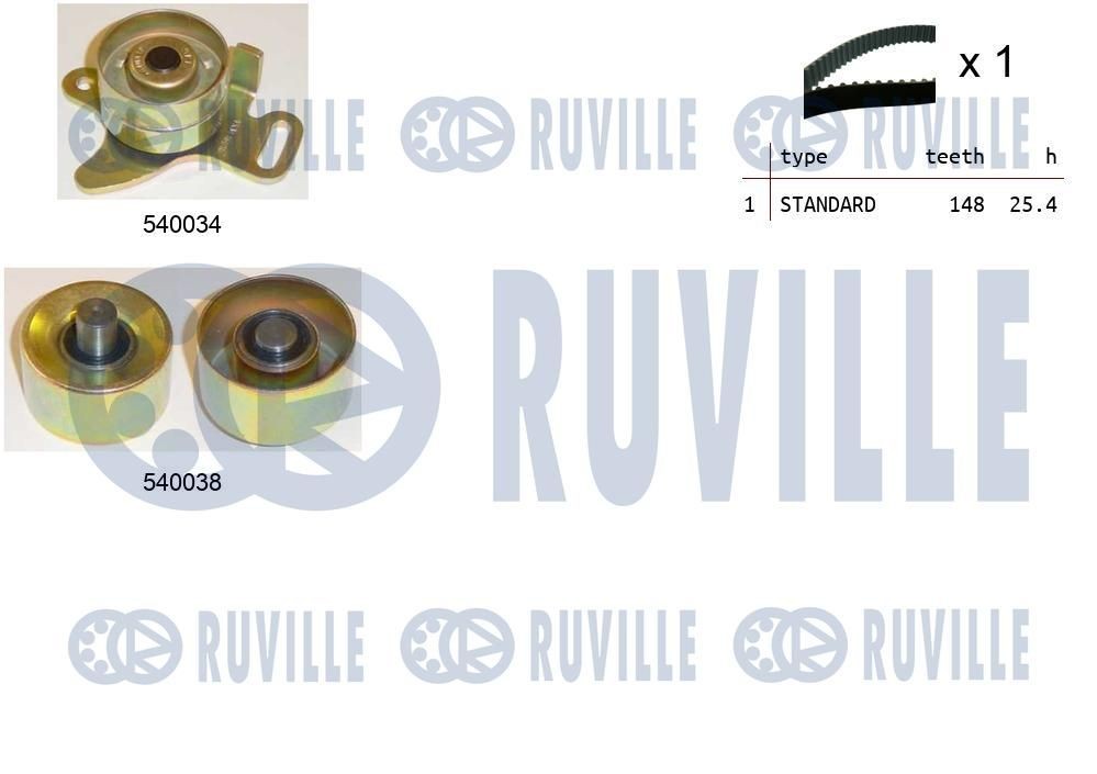 Tensioner pulley, v-ribbed belt RUVILLE - 58909