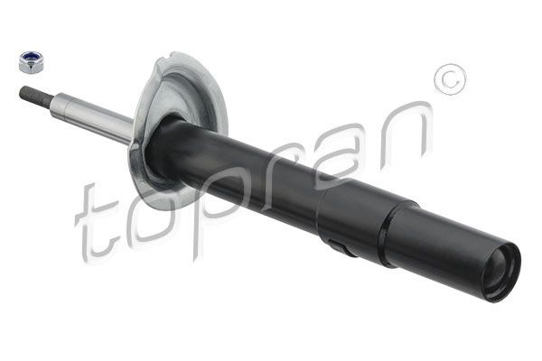 TOPRAN 501 618 Shock absorber Front Axle Left, Gas Pressure, Suspension Strut, Spring-bearing Damper, Top pin, with nut