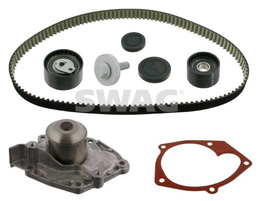 SWAG 60 94 5105 Water pump and timing belt kit with water pump, Number of Teeth: 126