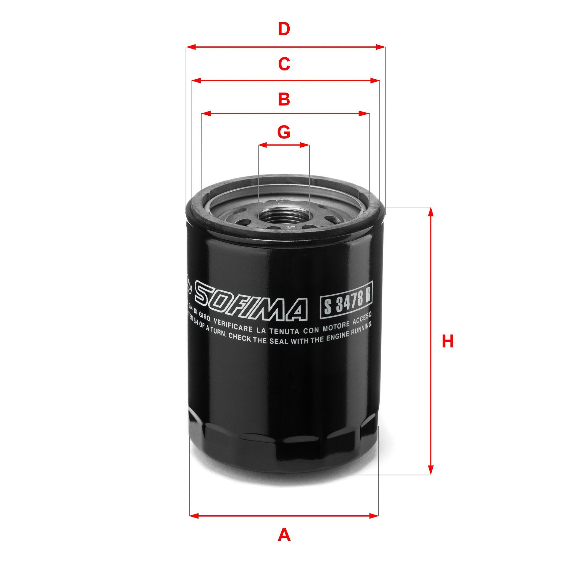 SOFIMA S 3478 R Oil filter M 20 X 1,5, Spin-on Filter
