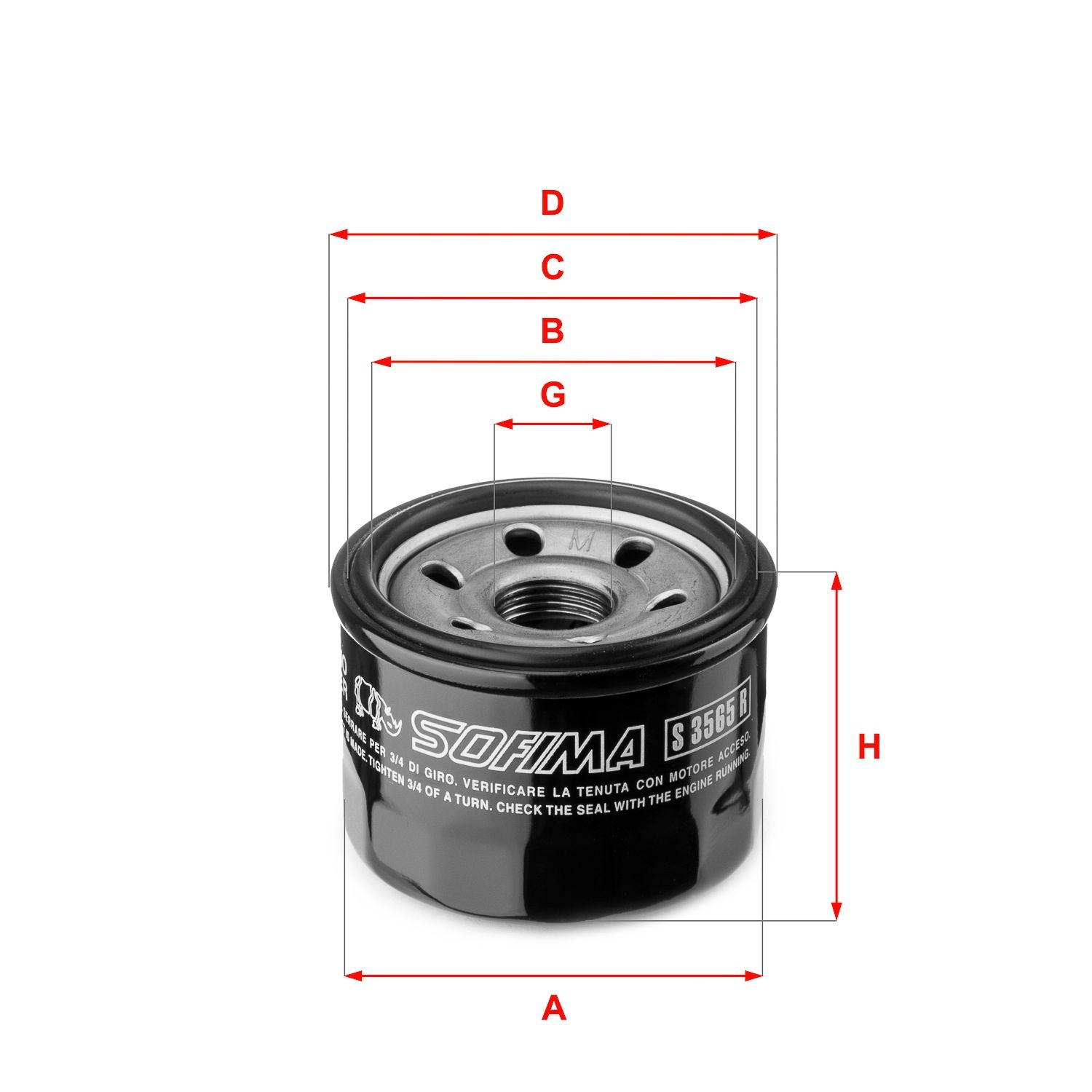 SOFIMA S 3565 R Oil filter M 20 x 1,5, Spin-on Filter
