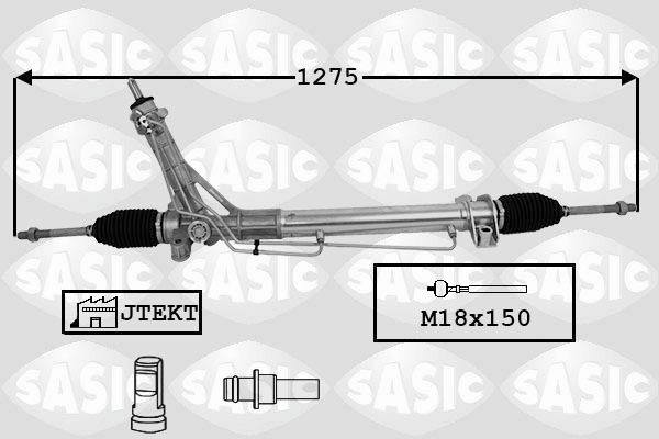 Power steering rack SASIC Hydraulic, with axle joint, without ball joints, JTEKT - 7174035