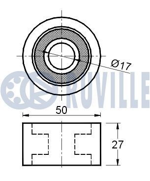 RUVILLE 5560680 Deflection / Guide Pulley, v-ribbed belt 1192500Q0M