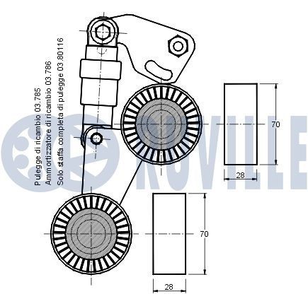 RUVILLE 5589780 Tensioner pulley 4655 7129