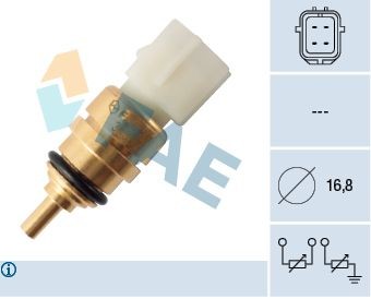 Original FAE Coolant temperature sensor 33357 for CHEVROLET CAPTIVA