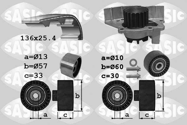 SASIC 3900033 Timing belt kit 0831.R5