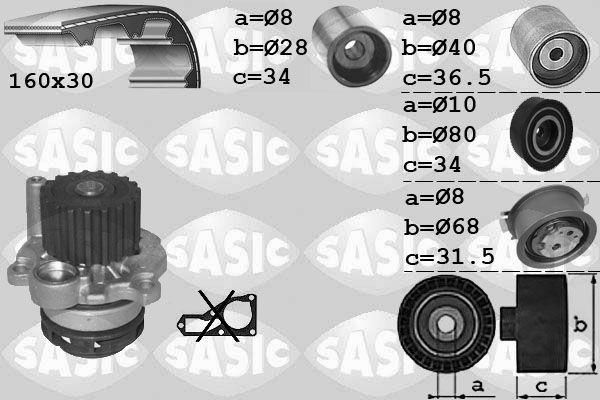 SASIC Timing belt and water pump 3906082 buy
