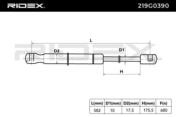 355416 STABILUS // LIFT-O-MAT® Heckklappendämpfer 680N, 582 mm