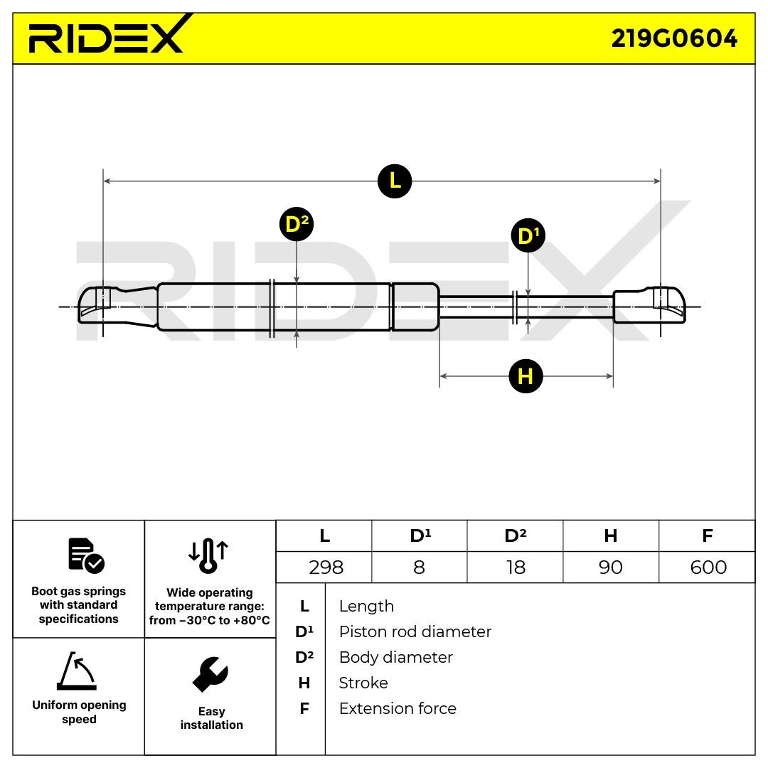 RIDEX Boot struts 219G0604 buy online