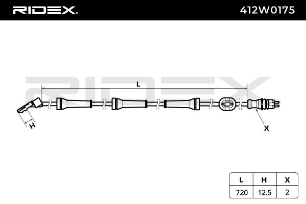 RIDEX Wheel speed sensor 412W0175 buy online