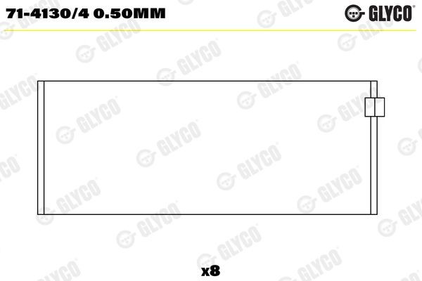 GLYCO 71-4130/4 0.50mm Pleuellager für MULTICAR M26 LKW in Original Qualität