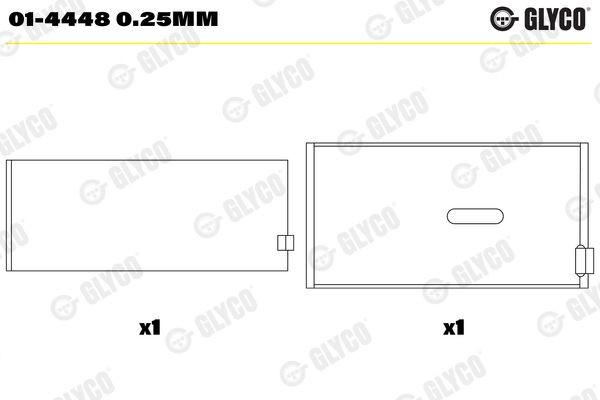 01-4448 0.25mm GLYCO Pleuellager für TERBERG-BENSCHOP online bestellen
