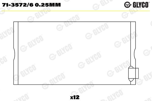 GLYCO 71-3572/6 0.25mm Pleuellager für MERCEDES-BENZ LP LKW in Original Qualität