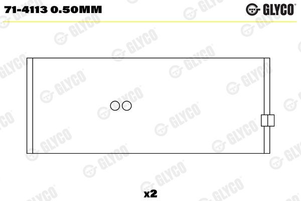 GLYCO 71-4113 0.50mm Pleuellager für RENAULT TRUCKS C LKW in Original Qualität