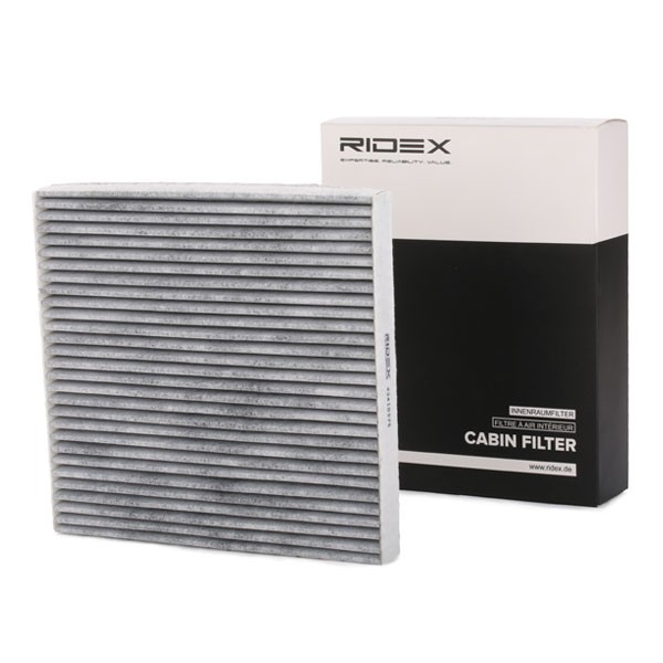 RIDEX 424I0375 Pollen filter Activated Carbon Filter, Filter Insert, 235 mm x 250 mm, Activated Carbon