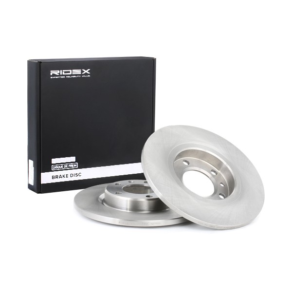 RIDEX 82B1300 Brake disc Rear Axle, 268x12mm, 5/7, 05/07x108, solid, Uncoated