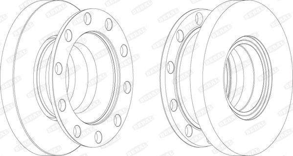 BERAL 434x45mm, 10, solid Ø: 434mm, Num. of holes: 10, Brake Disc Thickness: 45mm Brake rotor BCR337A buy