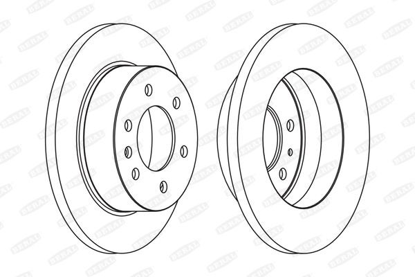 BERAL BCR311A Brake disc 298x16mm, 6x130, solid