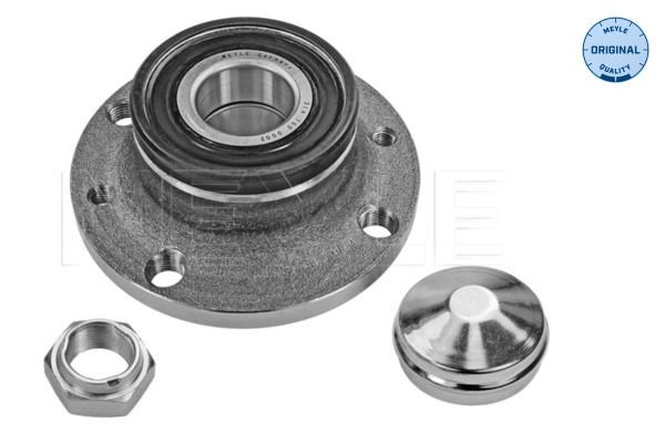 MEYLE 214 750 0002 Wheel bearing kit with attachment material, ORIGINAL Quality, with integrated magnetic sensor ring, with integrated wheel bearing, 117 mm, Ball Bearing