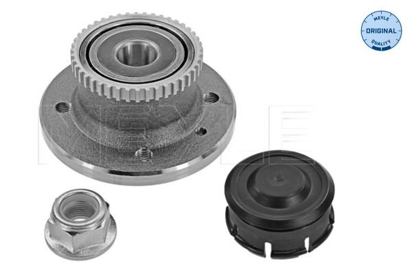 MEYLE 16-14 750 0013 Wheel Hub 4x100, with ABS sensor ring, with integrated wheel bearing, with attachment material, Rear Axle, ORIGINAL Quality