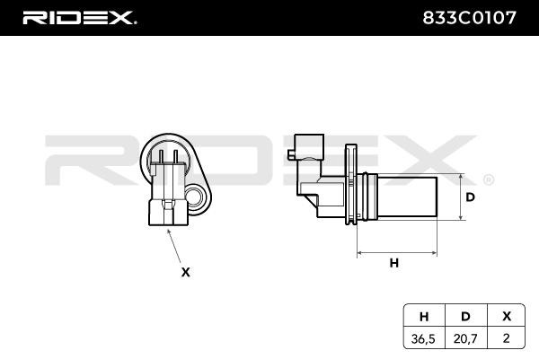 833C0107 Crank sensor RIDEX 833C0107 review and test