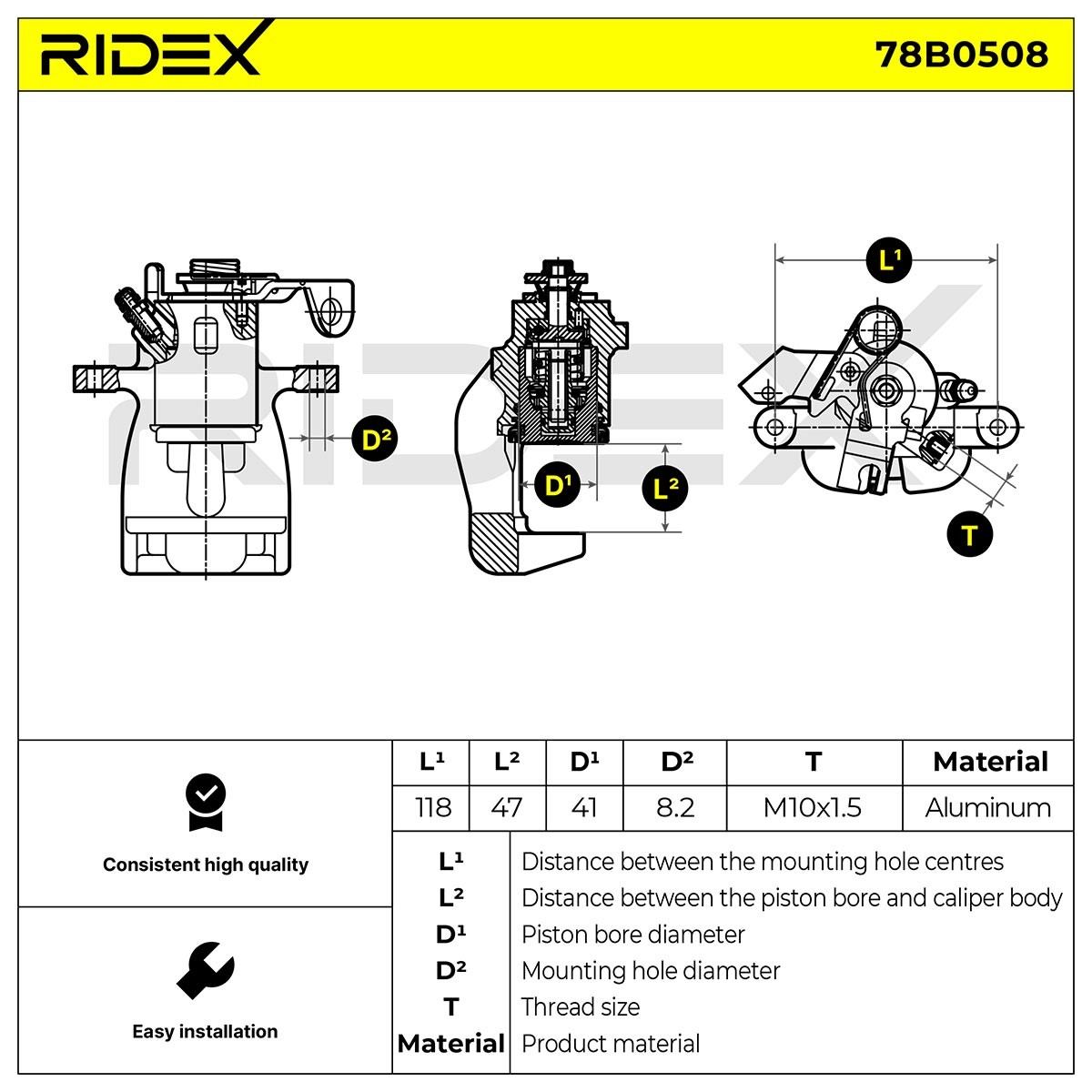 78B0508 Disc brake caliper RIDEX 78B0508 review and test