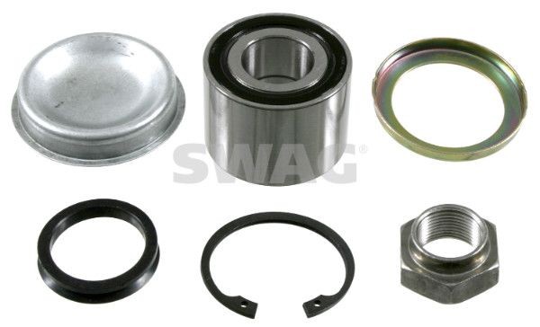 SWAG Rear Axle Left, Rear Axle Right, with attachment material, 52 mm, Tapered Roller Bearing Inner Diameter: 25mm Wheel hub bearing 62 91 1420 buy