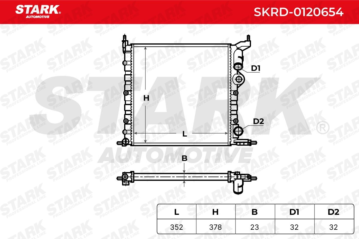 SKRD-0120654 Radiator SKRD-0120654 STARK Aluminium