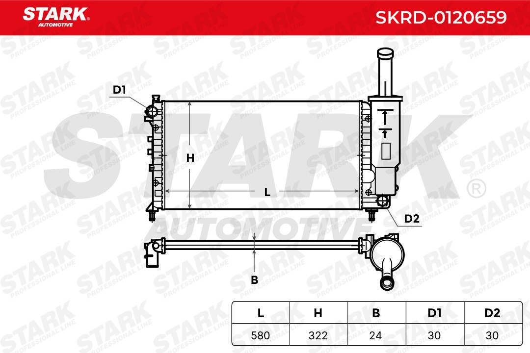 Engine radiator SKRD-0120659 from STARK
