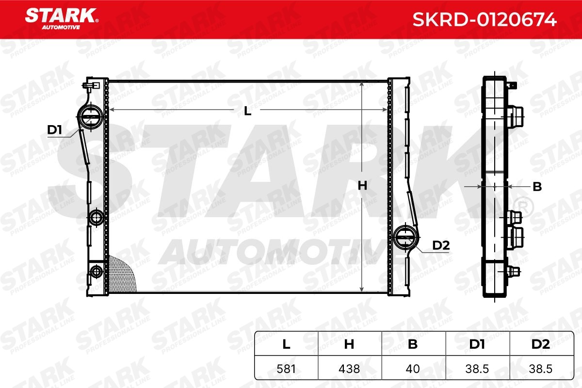 SKRD-0120674 Radiator SKRD-0120674 STARK Aluminium