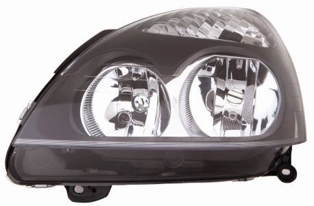 ABAKUS 551-1138R-LD-EM Headlight Right, H1, H7, W5W, PY21W, Halogen, chrome, with low beam, with outline marker light, with indicator, with high beam, with position light, for right-hand traffic, with bulb holder, without bulb, without electric motor, without motor for headlamp levelling, Housing with black interior, P14.5s, PX26d, BAU15s