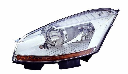552-1125LMLD-EM ABAKUS Headlight CITROËN Left, H7, H21W, H6W, H1, yellow, for right-hand traffic, without bulb holder, without bulb, with motor for headlamp levelling, PX26d, BAY9s, BAX9s, P14.5s